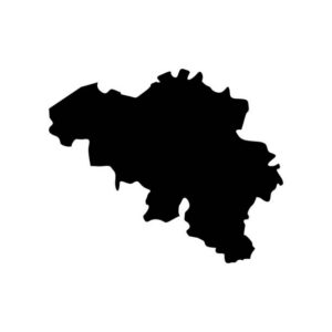 Black vector Map of Belgium