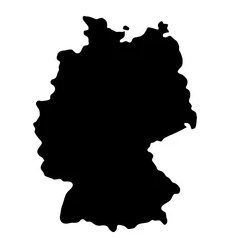 Black vector Map of Germany