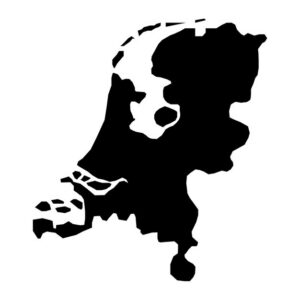 Black vector Map of the Netherlands